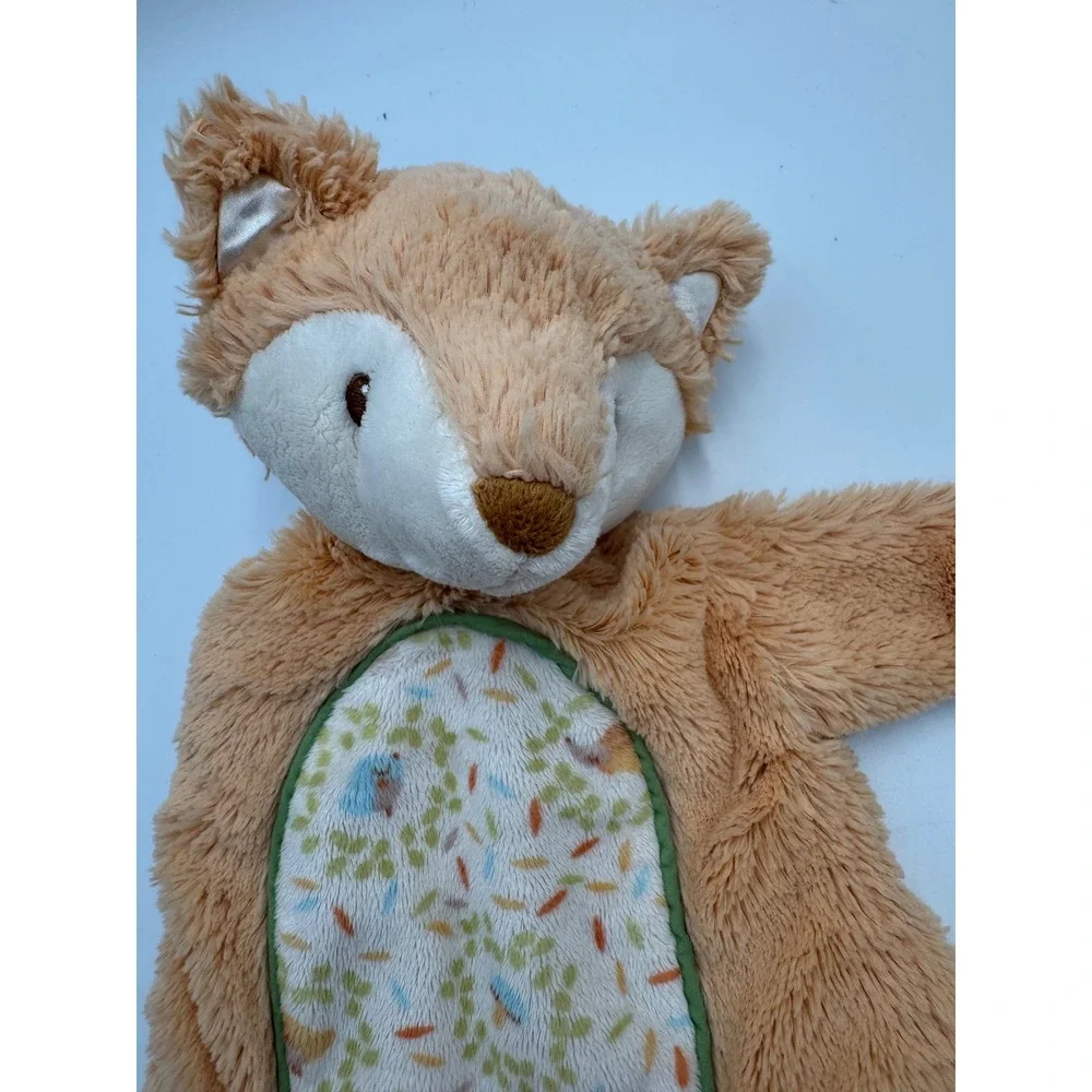 Douglas Baby Fox Snuggler Lovey Plush‎ Forest Mushroom Print Orange Cream